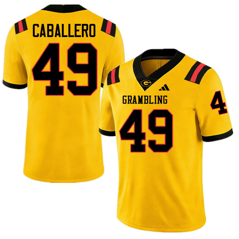 Grambling State Tigers #49 Theodore Caballero College Football Jerseys,Uniforms-Gold